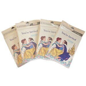 Snow White 4 Packs Contempo Party Invitations Cards (32 Total) With Envelopes